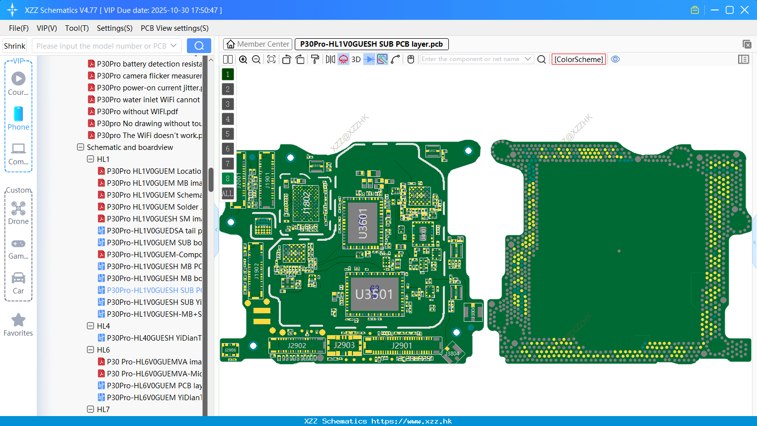 Huawei P30Pro-HL1V0GUESH SUB PCB Layer